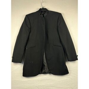 Jean Yves Paris Pour LHomme Mens Black Mandarin Collar Tuxedo Jacket Formal Coat